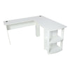 Wooden Corner Computer Desk Home Office L-Shaped Study Gaming Table With Shelves