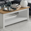 Coffee Table 1 Shelf Storage MDF Living Room Modern Furniture White