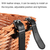 Vintage Lady Kids Rattan Wicker Basket Bike Bicycle Handlebar Leather Straps S/M