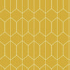 Linear Hexagons Geometric Honeycomb Shapes Arthouse Wallpaper - Ochre 909701