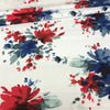 FLOWERS LEAVES SOLD BY BIG FAT QUARTER 50x80cm 100% COTTON FABRIC, CRAFT, SEWING