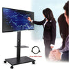 UNHO Floor TV Stand Tilt 15° with Mount and Mobile Wheel Universal for 32-65" TV