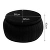 80cm Round Pouffe Ottoman Coffee Tea Table Velvet Padded Storage Stool Box Home