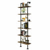 6-Tier Ladder Shelf Industrial Pipe Wall Shelf Display Rack Plant Stand Bookcase
