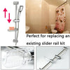 Chrome Bathroom Shower Head Holder Riser Rail Bracket Slider Bar Kit Adjustable