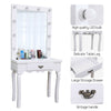 Super Large Hollywood Light Up Vanity Mirror w/ LED Globe Lights Dressing Table