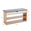 Shoe Bench with Storage Entryway Hall Bench with Cushion Seat Storage Benches
