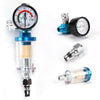 Mini Air Pressure Regulator Gauge Spray Gun & In-Line Water Trap Air Filter UK