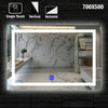 Bathroom Mirror Light up Large Wall led Mirror illuminated Heated With Bluetooth