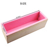 DIY Wood Loaf Soap Mould Silicone Mold Cake Making Tool Wooden Box+Slicer Cutter