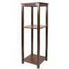 Chinese Style Side Table Vintage Bedside Cabinet Rustic Phone Plant Stand Shelf