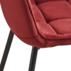 2× Modern Kitchen Dining Chairs Velvet Padded Seat Office Living Room Chair Set