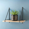 Wall Floating Shelf Metal Wire Hanging Wooden Storage Shelving Unit Black White