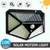 4X 100LED Solar Power PIR Motion Sensor Wall Lights Outdoor Garden Security Lamp