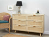 Light Rattan Bedroom Furniture Wood Bedside Table Cabinet Chest of Drawers