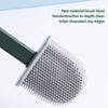 Silicone Toilet Brush With Holder Soft TPR Bathroom Set Cleaning Brush Full Set