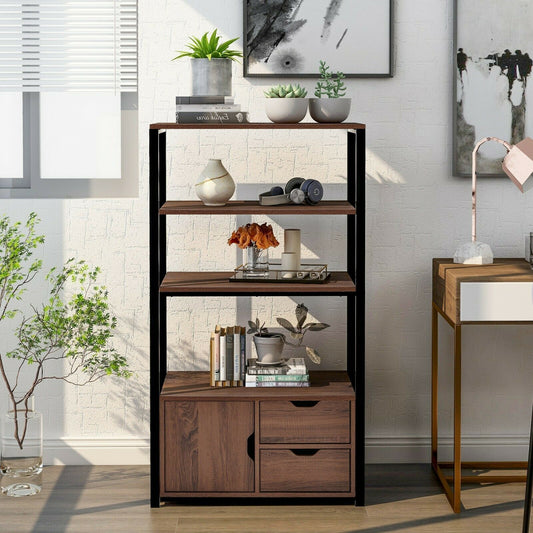 4-Tier Bathroom Floor Cabinet tall cabinets Storage Bookcase Cabinet Storage Cup