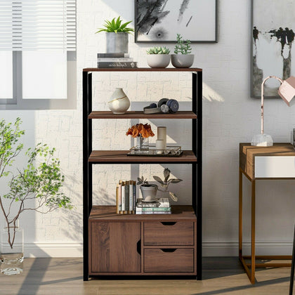4-Tier Bathroom Floor Cabinet tall cabinets Storage Bookcase Cabinet Storage Cup