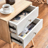 Modern Bedside Side End Table Nightstand Storage 2 Drawers Bedroom Living Room
