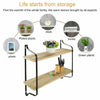 Retro Rustic Theme Wall Mount Floating Wooden Shelving Bookcase Home Decoration
