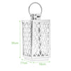 Chrome Glass Designe Large Metal Candle Holder Floor Lantern Hurricane Windproof