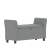 Seville Storage Ottoman Seat Stool Bench Chest Toy Box Pouffee Light Grey Velvet