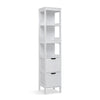 Mondeer Bathroom Tall Cabinet Storage Unit Organizer Tower with Shelves White