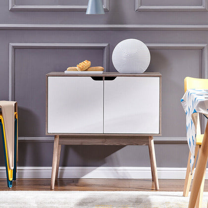2 Doors Storage Cabinet Sideboard Table Cupboard Living Room Kitchen 80*40*80cm