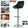 2X Bar Stools Leather Chair Breakfast Chairs Swivel Gas Lift Kitchen Cushioned