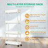 2-4 Tier Kitchen Bathroom Trolley Rack Holder Storage Shelf Organiser on Wheels