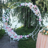 Heavy Duty Raised 2-Legs Base Round Metal Wedding Arch Backdrop Stand Stage Show