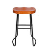 2 x Vintage Bar Stool Metal Wooden Industrial Retro Seat Kitchen Pub Counter