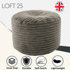 Round Bean Bag Foot Rest Stool Pouffe Living Room Beanbag Ottoman Footstools