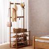 185cm Hall Tree Hat & Coat Stand Hallway Clothes Shoe Rack Hanger Shelf Storage