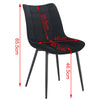 2x Dining Chairs Living Room Chairs with Velvet +metal Backrest Counter Chairs