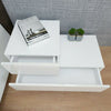 High Gloss 2 Drawer Sofa Side End Table/Bedside Cabinet Table Small Desk RGB LED