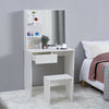 White Dressing Table Set Makeup Vanity Desk Bedroom w/ Drawer&Mirror&