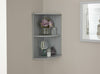 Grey Colonial MDF Corner Wall Shelf Unit Bathroom Storage