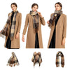 Women Long Soft Warm Tartan Check Wraps Wool Shawl Stole Scarf Scarves Winter