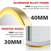 Wall Mounted LED Bathroom Mirror with Warm Lights Demister Gold Frame 600x600mm