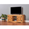 Corona TV Unit 2 Door 1 Shelf Entertainment Media Cabinet Solid Waxed Pine