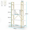 5-Tier Spacious Bookshelf Storage Shelves Unit Durable Wood Home Office Bookcase
