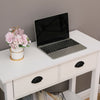 Modern White Console Table with 2 Drawers Hall Desk Shelf Storage Furniture