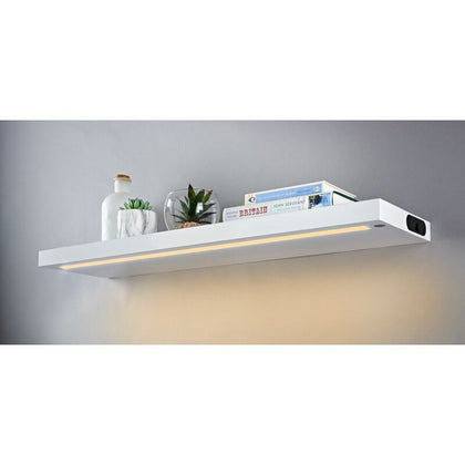 Lixa Warm White LED Shelf High Gloss Floating Wall Mount Display Decoration
