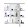 Bathroom Mirror Cabinet Vanity Medicine Storage Makeup Wall Cupboard Shelf White