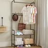 Clothes Rail Rack Garment Dress Hanger Display Stand w/ Shoe Rack Storage Shelf