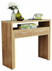 Contemporary Oak Regis Hallway 2 Drawer Extending Console Study Desk