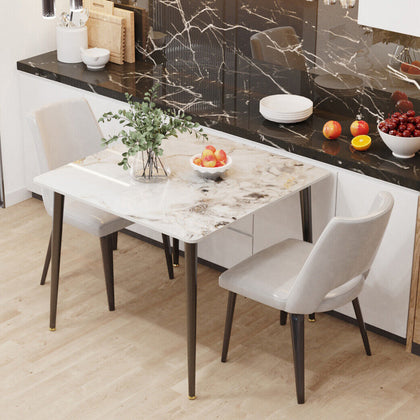 Square Marble Dining Table Breakfast Table Kitchen Counter Living Room Furniture