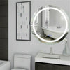 Round LED Bathroom Mirror Demister w Warm/White Lights Anti-fog IP44 600x600mm