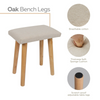 Modern Dressing Table Stool Set Round Makeup Mirror w/LED Lights Wooden 2 Drawer